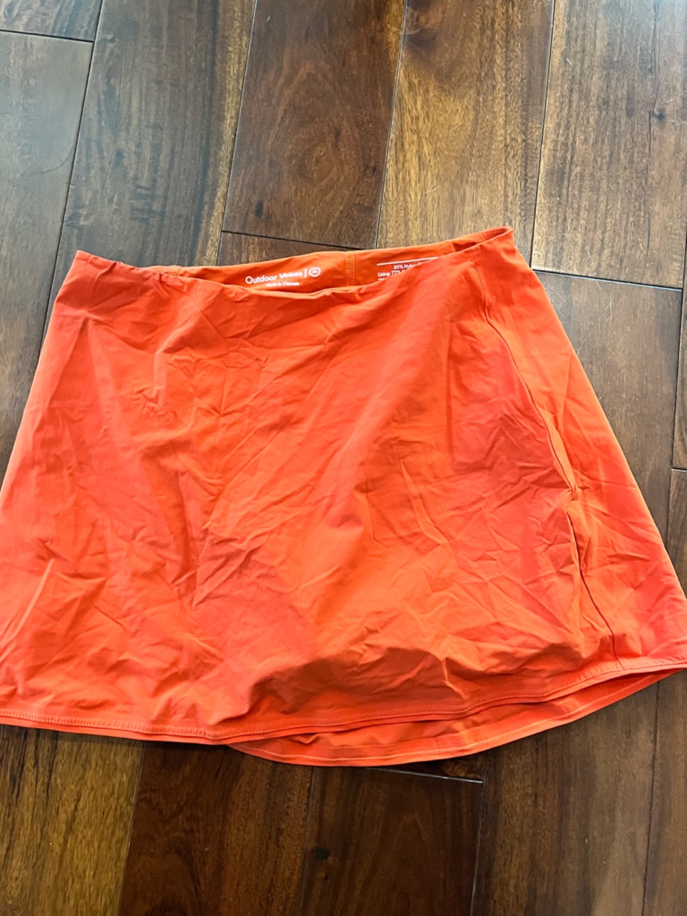 Outdoor Voices Orange Athletic Skort, size medium